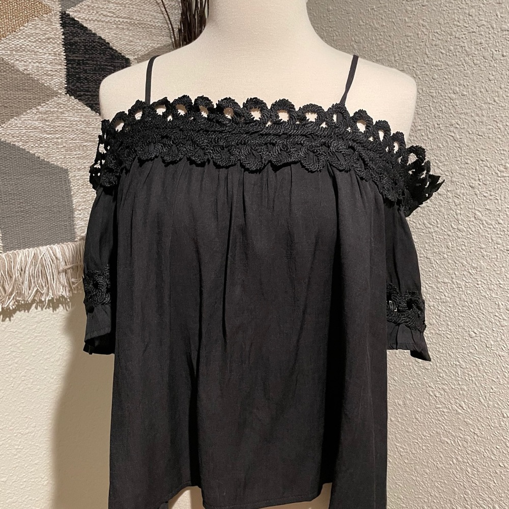 Darling off shoulder top in Black